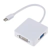 Mini DisplayPort 3 in 1 Thunderbolt DP to HDMI/DVI/VGA Display Port Cable Adapter for MacBook