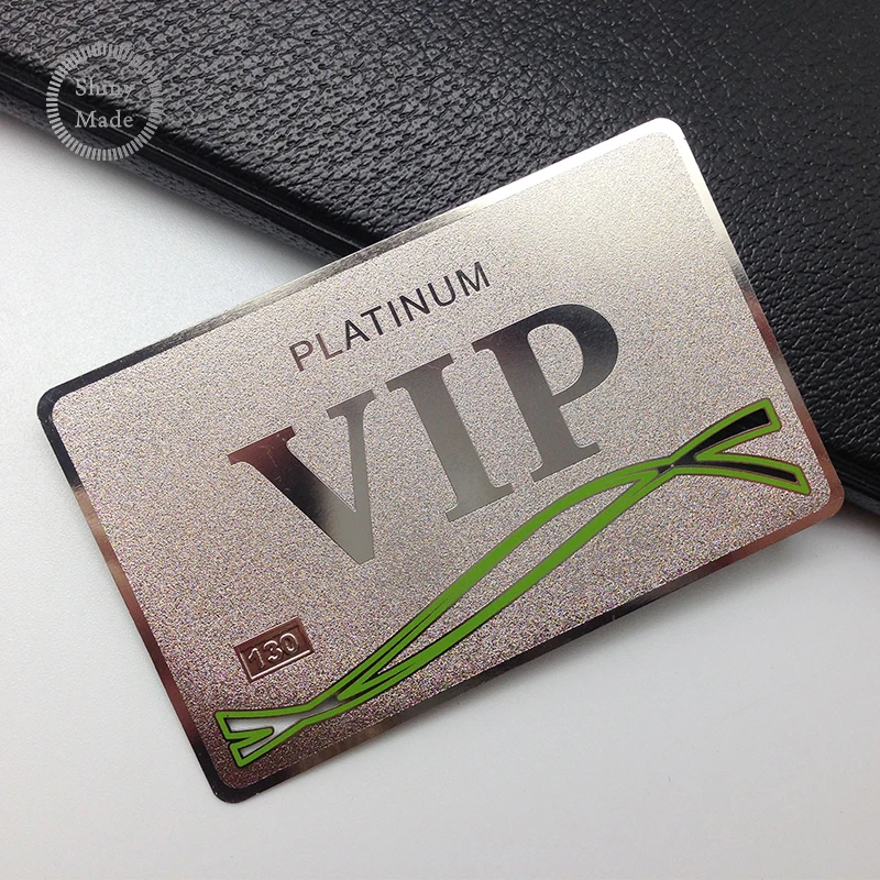 定制金属高质量卡激光印花银色金属名片