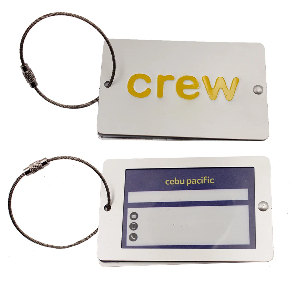 Metal Flight Crew Luggage Tags Personalized For Airport For Airlines 