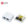 LY-SB38 white Surface Box 2 Port UTP Cat.6 PCB Jack Surface Box