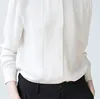 Unique design 100% silk lady's pleat blouse