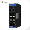 2 SFP ports + 8 RJ45 ports 10/100/1000M Managed Gigabit Industrial Ethernet Switch