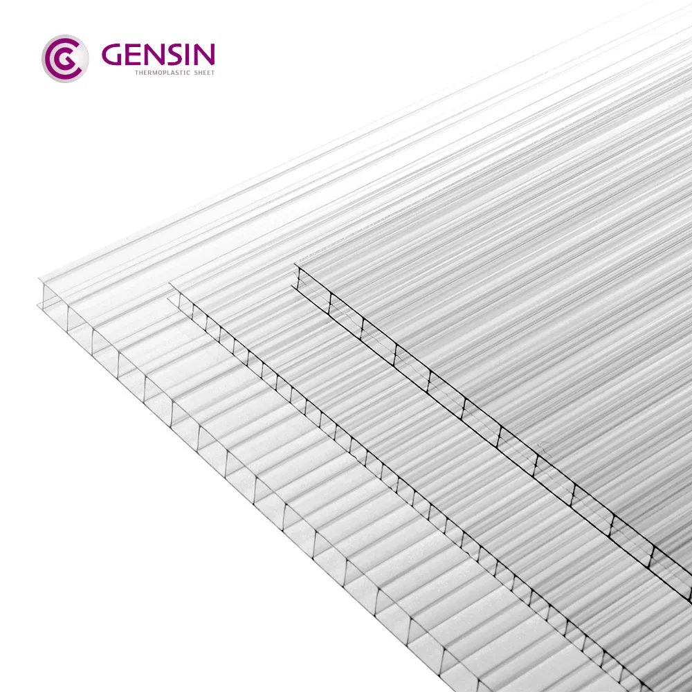 
High quality 4mm 6mm 8mm 10mm 2wall clear polycarbonate sheet 