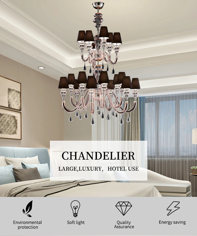 Italy style luxury glass chandelier