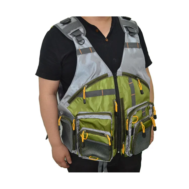

Multi-pockets Unoiversall Breathable Fishing Vest Fly Fishing Vest Pack, Green