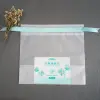 Custom logo printing Draw string ribbon bag for retail jewelry candy
