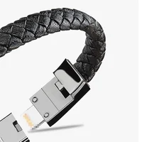 

Outdoor Portable Leather USB Cable Wristband Bracelet charger Sync Data Charger Cord