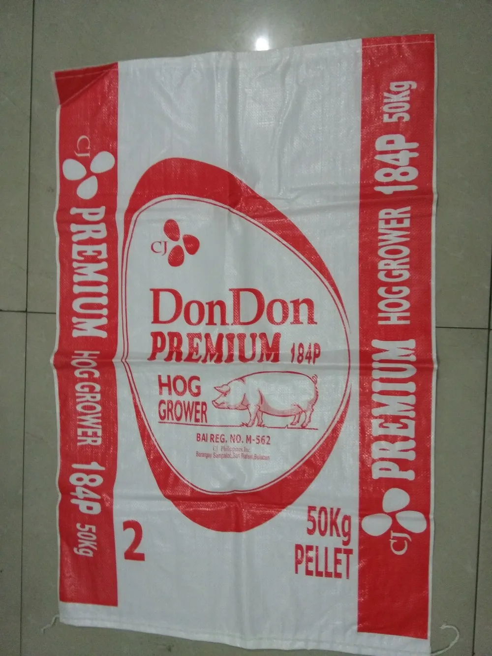 Rusia Bahan Bangunan Limbah Hijau Pp Tas Anyaman 55*95 0.042 $/pc 