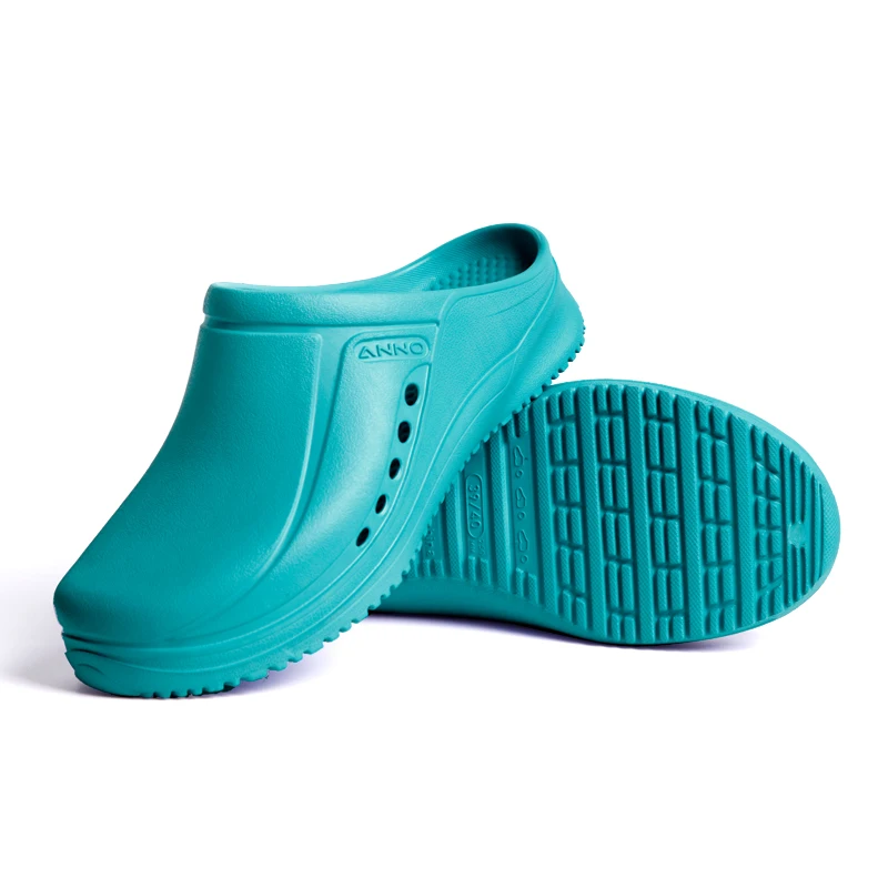 

Unisex Soft Medical Shoes for Women Men Light Nurse Clog Anti-slip Surgical Shoes Flat Slipper Work Shoes for Hospital footwear, Apple green,purple ,green ,khaki,neritic blue