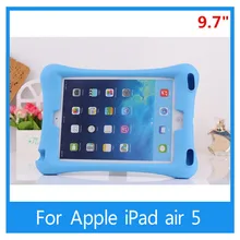 Luxury EVA silicone Kids Light Weight Shock Proof Stand Case Cover for iPad air 5 Generation 9.7inch Tablet +Free Stylus