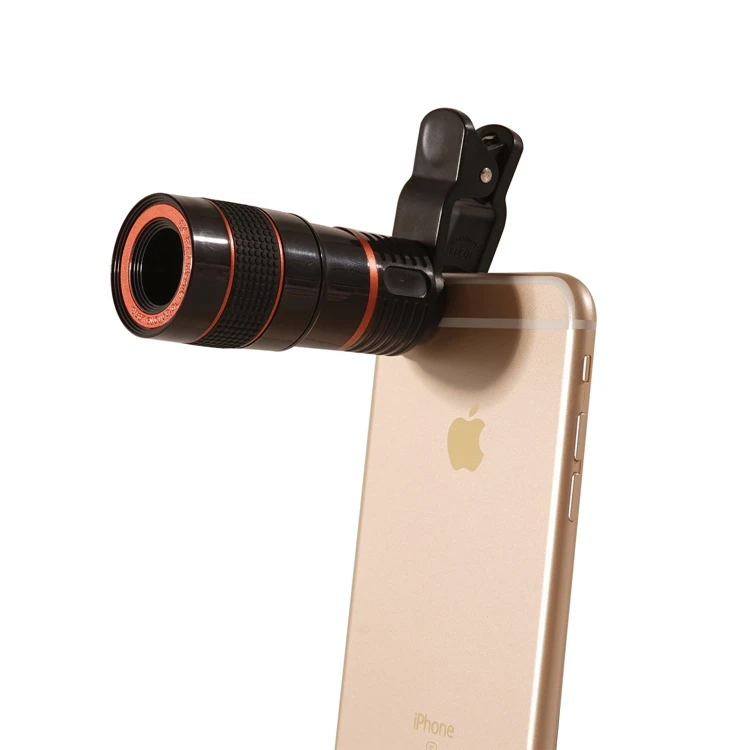 Wholesale LIEQI Smartphone Camera Lenses Universal Clip 8x Fixed Focus Telephoto Lens