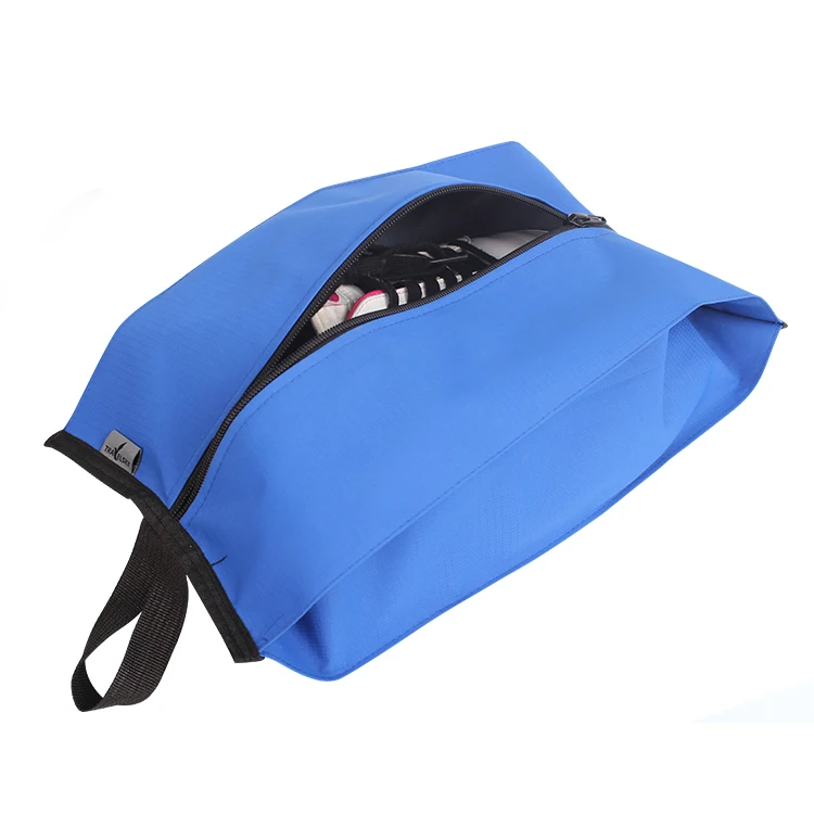 

Travelsky Promotional durable travel shoe bags water-resistant shoes organizer storage bag, Blue, grey