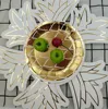 Attractive price unique pineapple shape printed gold paper plate disposable