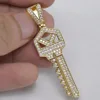 Hip hop iced out key jewelry pendant