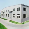 quick build Steel structure workshop for bottle water production with 12 feet brick wall