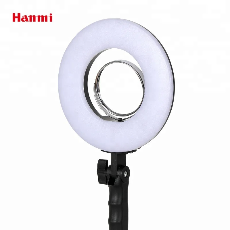 

Hanmi 8 inch 5500K LED Video Selfie Ring Light Blub Lamp DSLR Camera Phone Ringlight Photographic Lighting Photography LED Light, Black