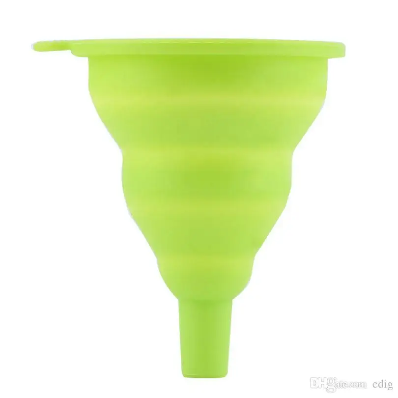 

Mini Silicone Silicon Gel Foldable Retractable Collapsible Style Funnel Hopper Kitchen cooking tools