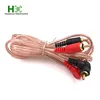 Wholesale right left angle clear jacket 2RCA to 2RCA Audio RCA cable