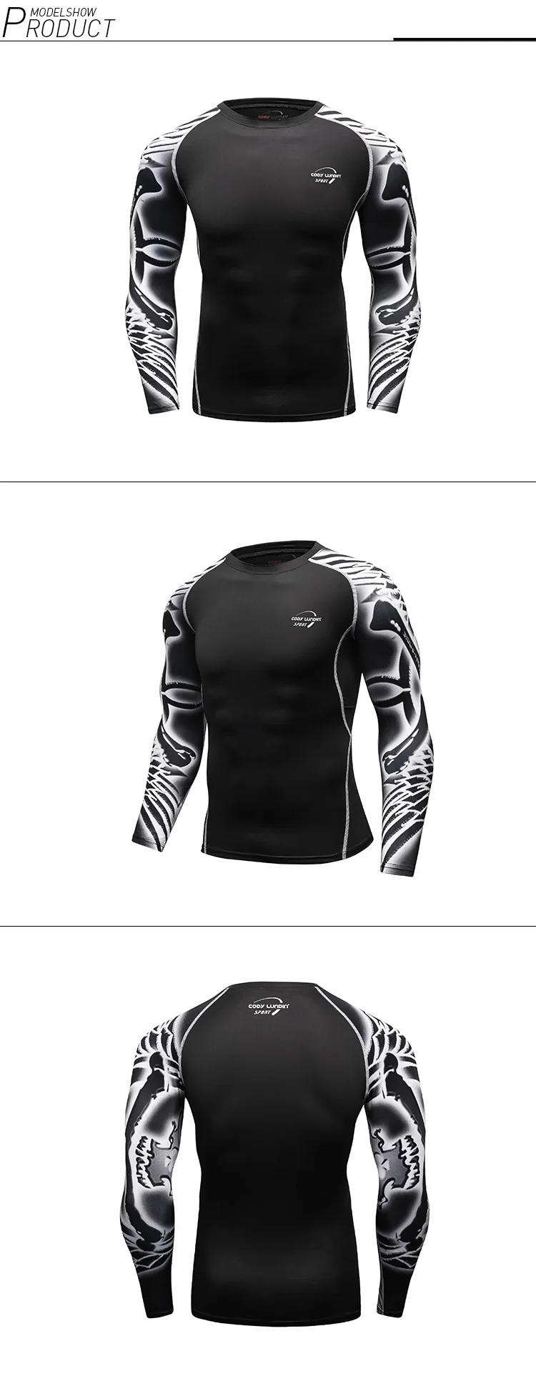 Cody Lundin tattoo design mma rash guard sublimated long sleeve mens sportswear rashguard