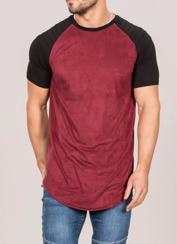 suede t shirt mens