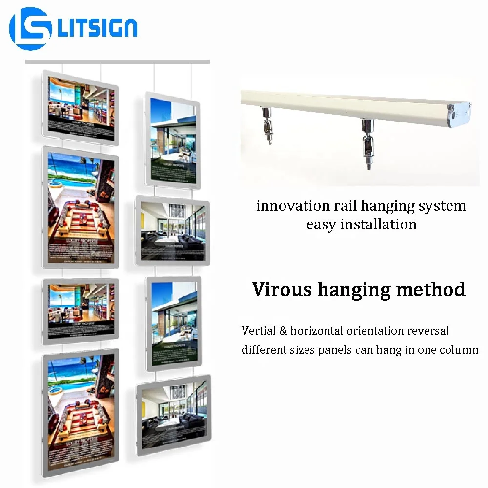 2021 new innovation advertising product menu light box led picture frame acrylic led light frame real estate sign