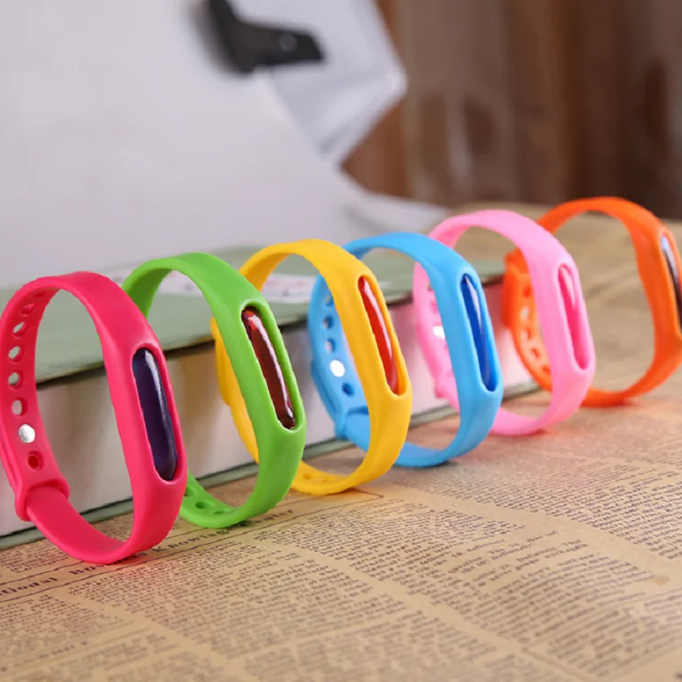 

Hot selling Mosquito repellent bracelet silicone baby liquid mosquito repellent button stick mosquito repellent, Green, yellow, blue, pink, orange, black, purple, red, magenta