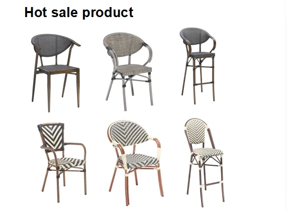 modern outdoor aluminium dining chairs for hot selling