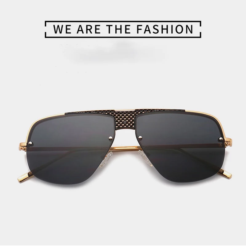2019 fashion big frame gradient one-piece lens men women unisex sunglasses