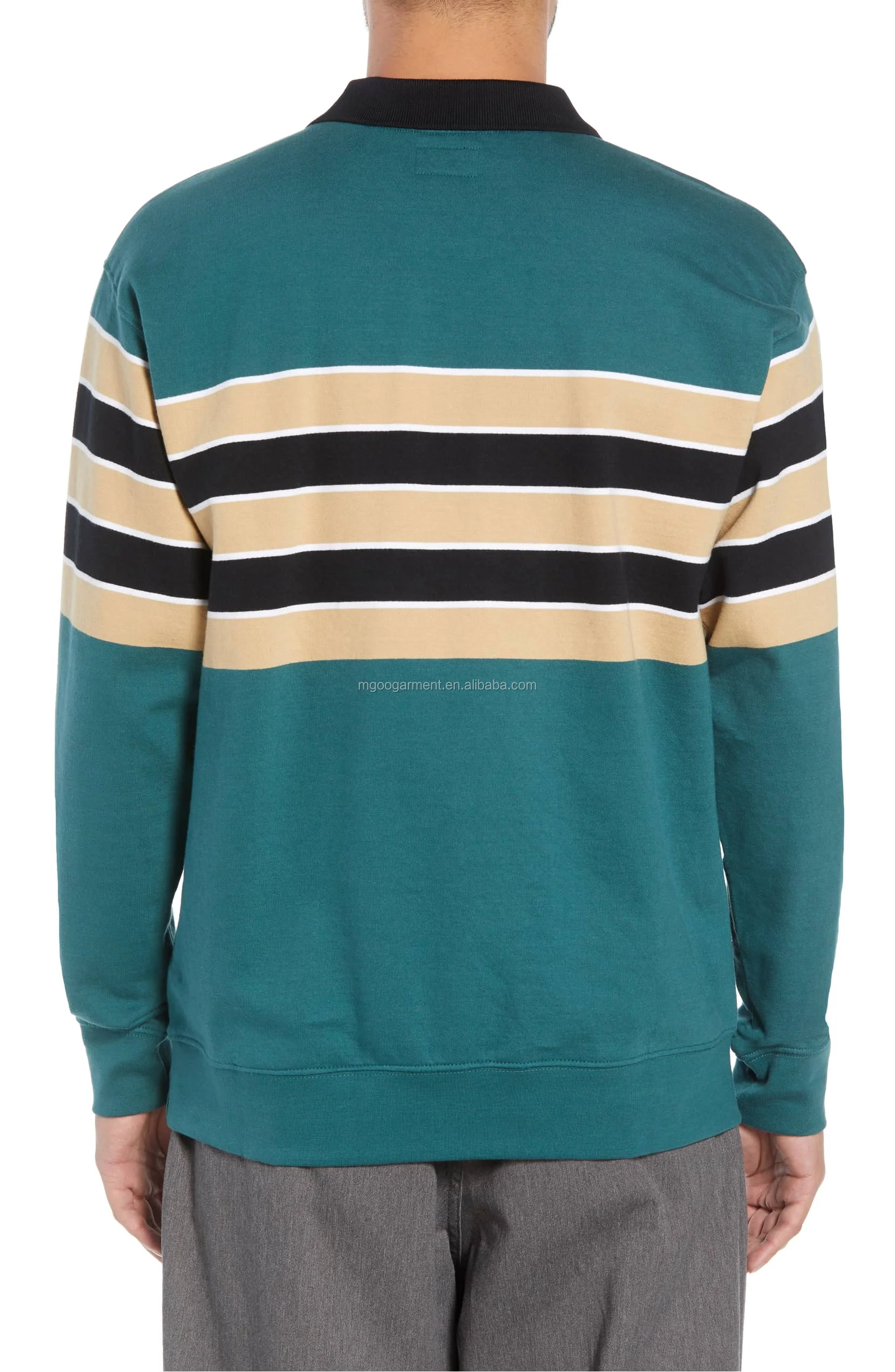 mens polo collar sweatshirt