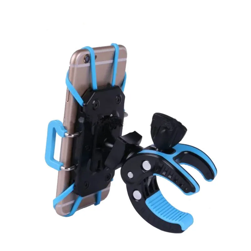 

New Products Silicone Craw Mobile Phone Motorcycle Scooter Bike Handlebar Stand Holder for iPhone 5s 6s 7 8 X plus Samsung Note8, Black blue green yellow