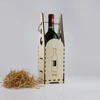 High quality custom size cheap laser cut wood carving red wine box