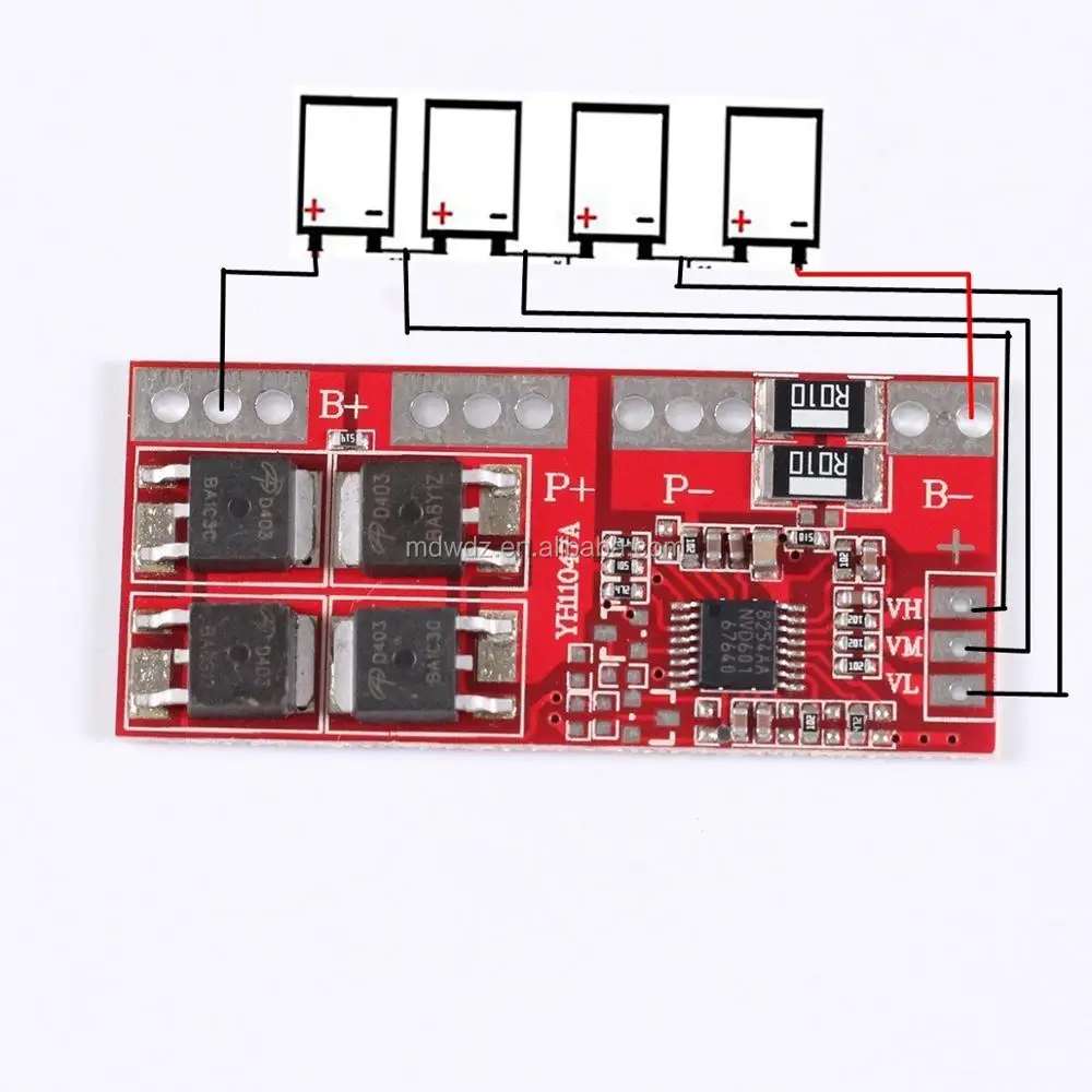 Схема подключения bms 4s для литиевых аккумуляторов