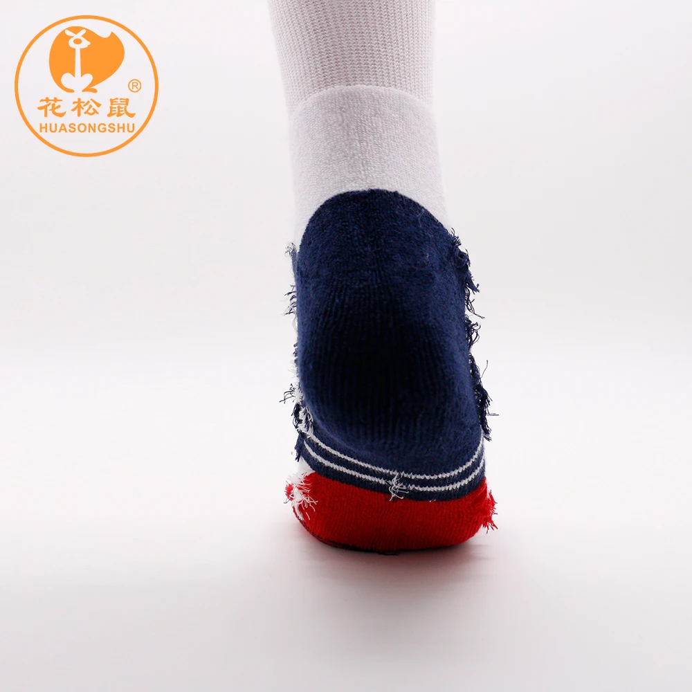 
China Direct Factory Crew Socks Warm Terry Sport Socks Striped Custom Compression Elite Basketball Football Socks 
