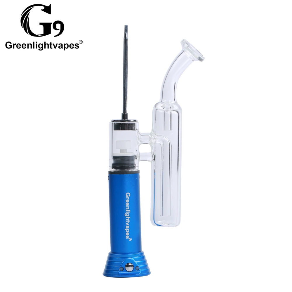 2018 New Wholesale G9 Mini Henail Water Pipes Glass Smoking Device Henail Portable Dry Herb / Wax Vaporizer