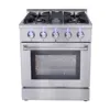 Hyxion 30 Inch Stainless Steel Cooking Equipment 4 Burners Gas Cookers with Oven