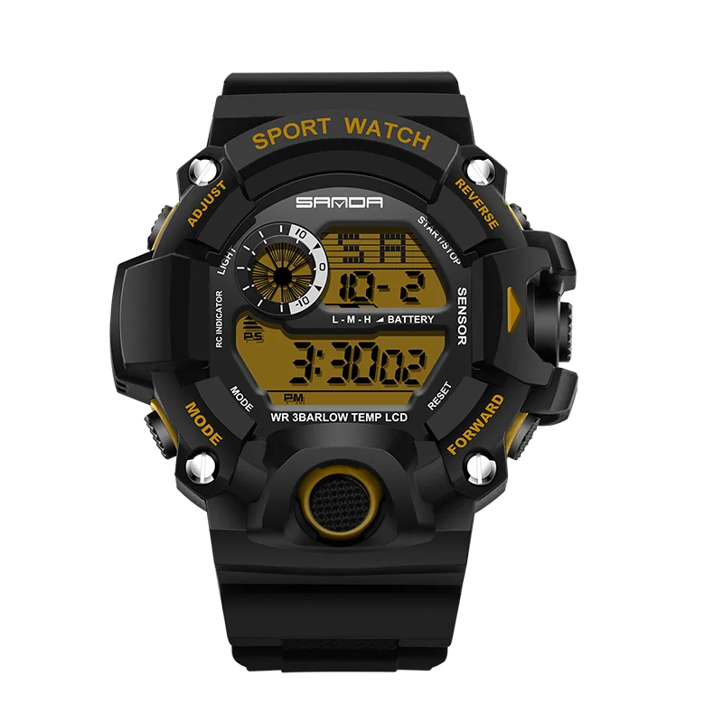 

2019 New G Style Army Military Men Sports Watches Plastic Waterproof Day Date Clock Sanda 326 Digital Men Wrist Watches Relojes