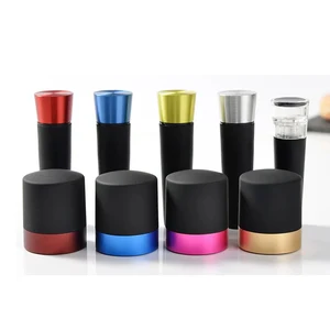 Image of Most Favors Wine Vacuum Stopper Metal Cap Bottle Sipper with Colorful design for Bar Tools