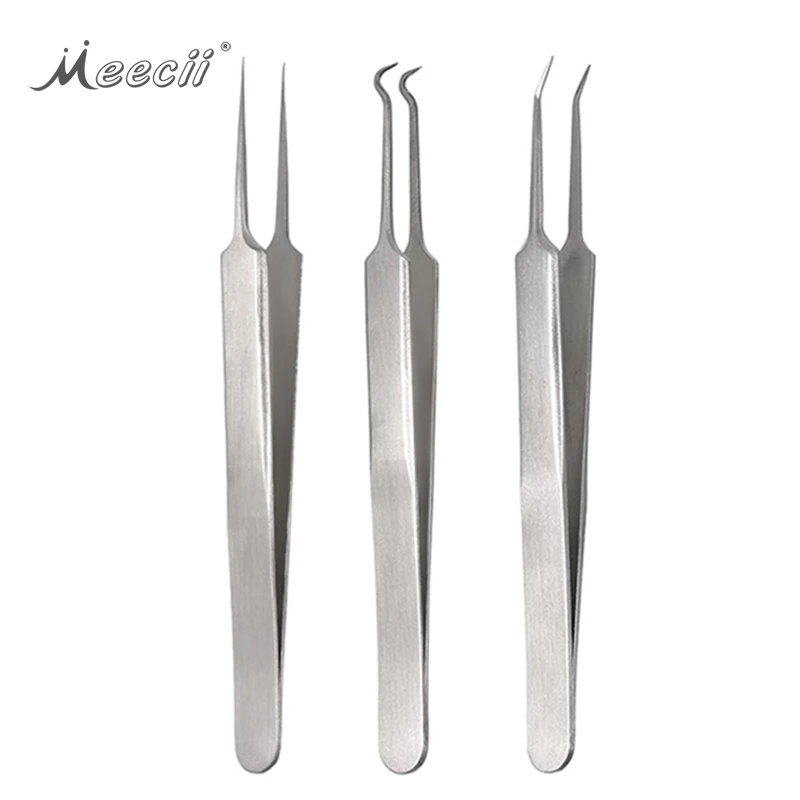 

Makeup Tools Facial Acne Pimple Comedo Blackhead Nipper Tweezer, Silver