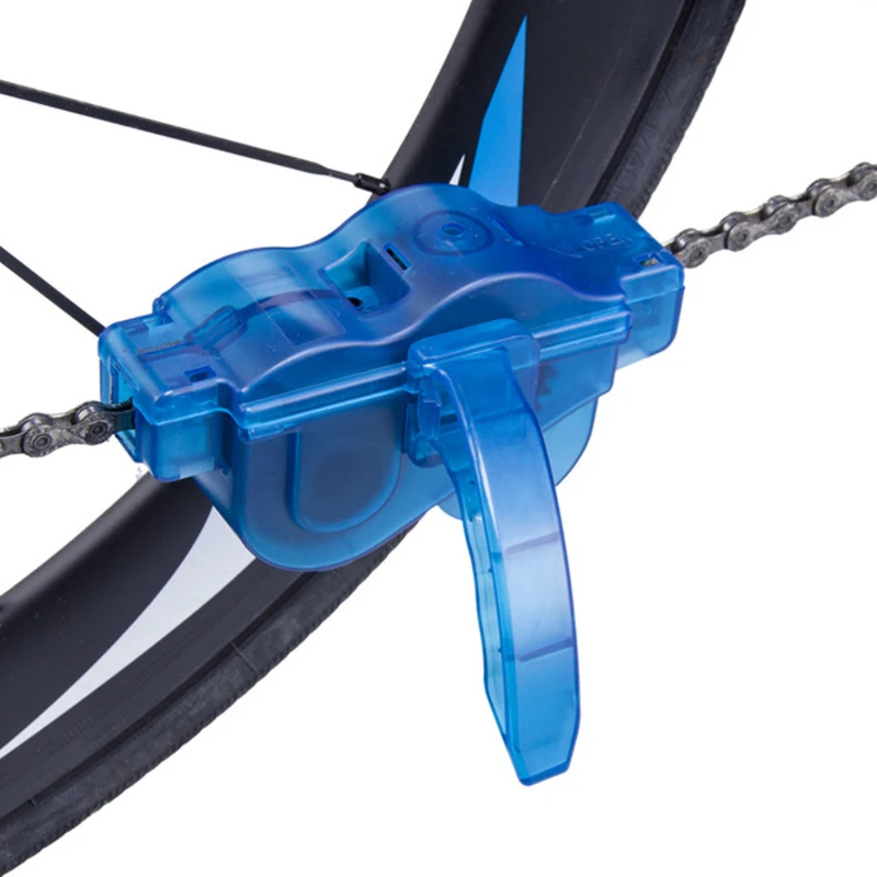 

Waterproof mini 3D bike Cycling wash device Scrubber Bicycle chain cleaning tool, Blue