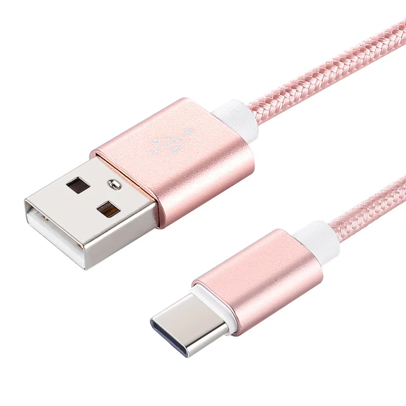 

Yaika high quality nylon braided network cable USB type-c cable, Gold grey silver or option