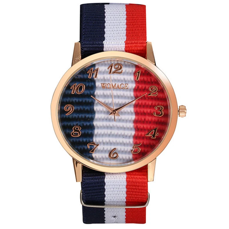 

New style unisex watches Womage 2018 sport fashion comfortable Nylon strap hours chronograph women wristwatch