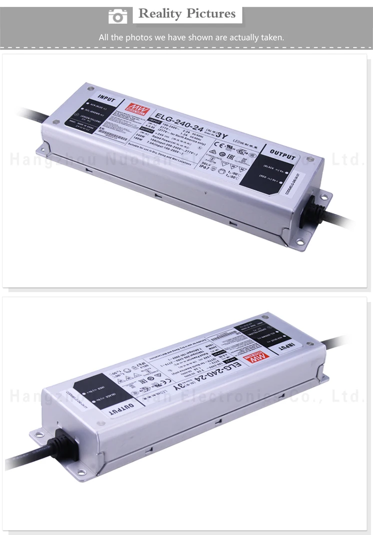 MW MEAN WELL ELG 240 24B 3Y 200W 24V 10A IP67 Kısılabilir LED Sürücü Güç Kaynağı