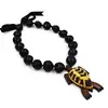 Kukui nut Lei With Wood Pendants necklace hawaiian kukuinut necklace