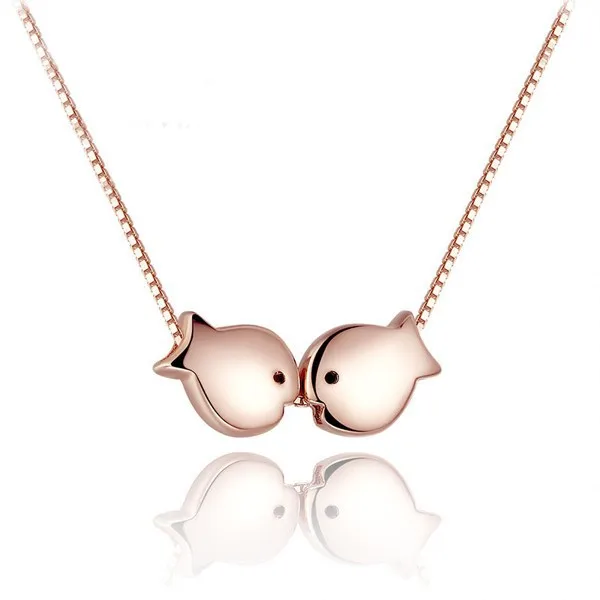 

Yiwu Manufacturing Fish Shaped Pendant Simple Designs Silver Necklace for Young, Yellow gold, white gold, rose gold