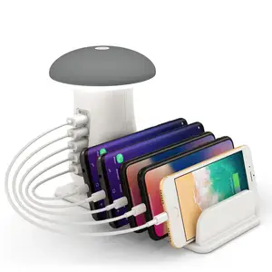 Quick Charge 3.0 USB Charging Station LED Desk Lamp