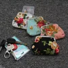 wholesale rose canvas mini wallet girls cloth coin purse