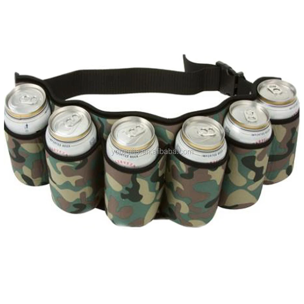6 Can Stubby Cooler Belt Beer Holder Belt Stubby Holder Durable Belt