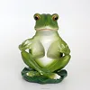 frog salt and pepper shakers type resin green frog figurine