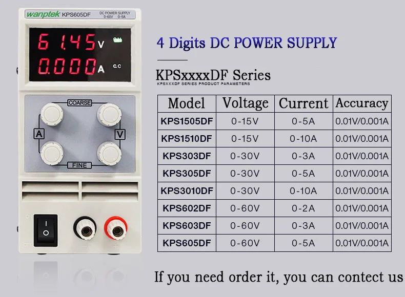 KPS3010DF 30V-10A LED Digital Adjustable Switch DC Lab Power Supply  mA display 