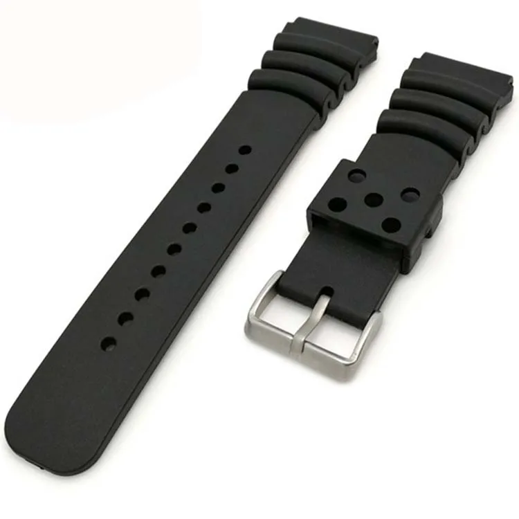 

Sport Waterproof  High Quality Rubber Watch Band Silicone Watch Strap Black